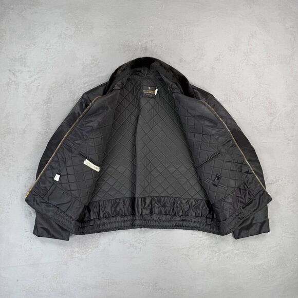 Vintage Fechheimer Uniform Bomber Jacket w/ Removable Faux Fur Collar 50L, XL - Picture 3 of 6